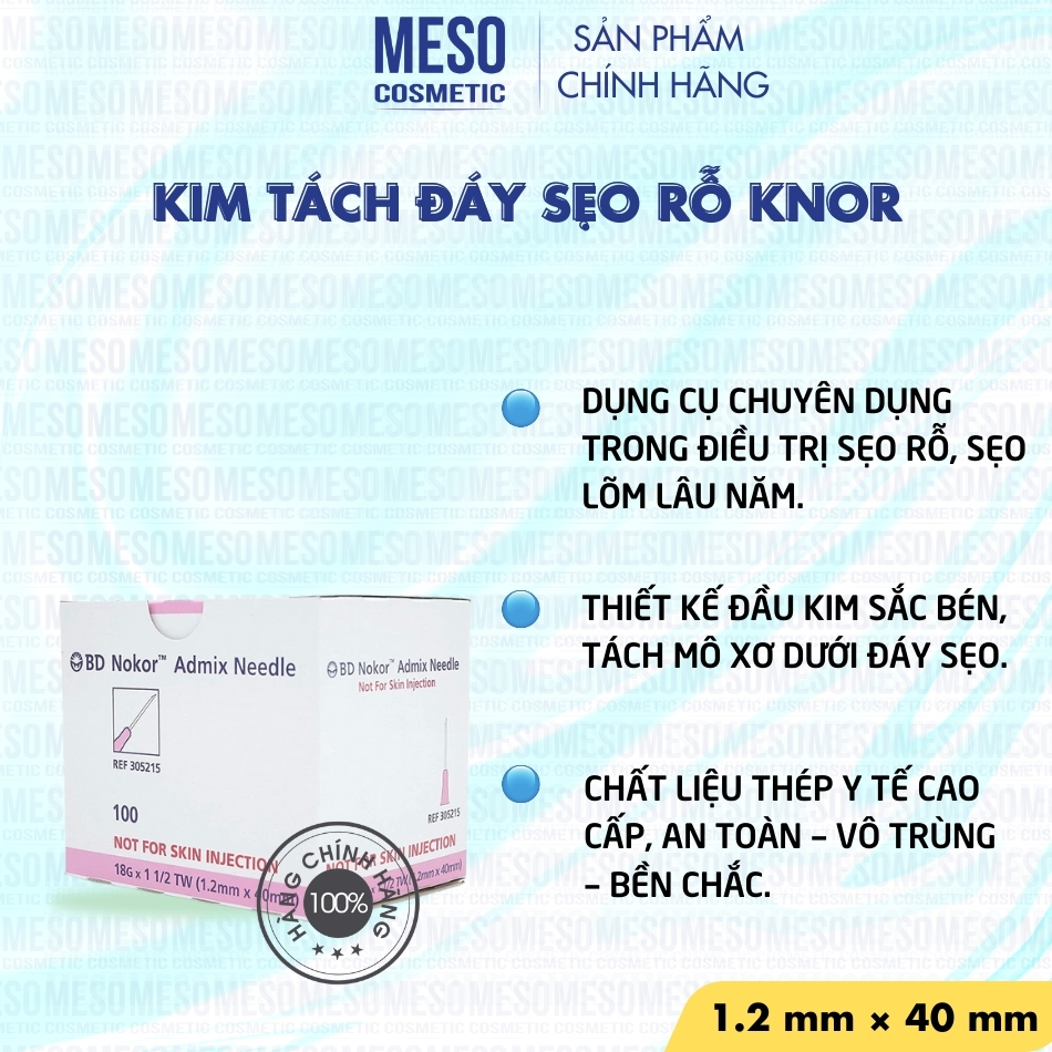 Kim tách đáy sẹo rỗ Knor